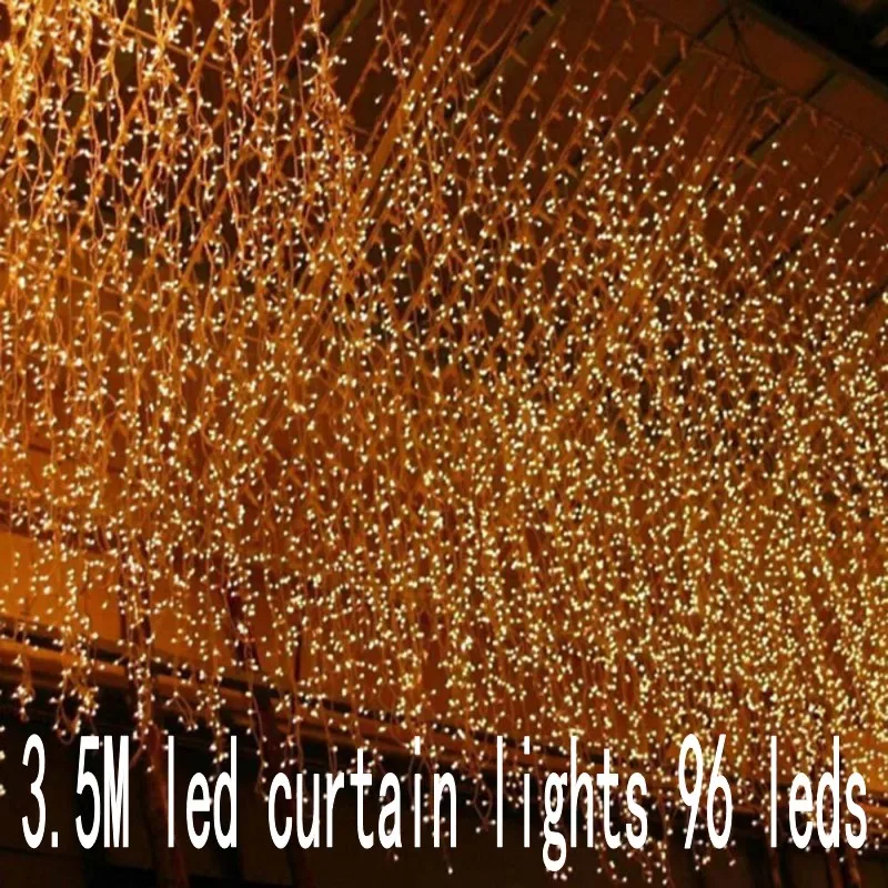 Рождественская гирлянда СВЕТОДИОДНЫЙ занавес сосулька струнный светильник 220 В 3
