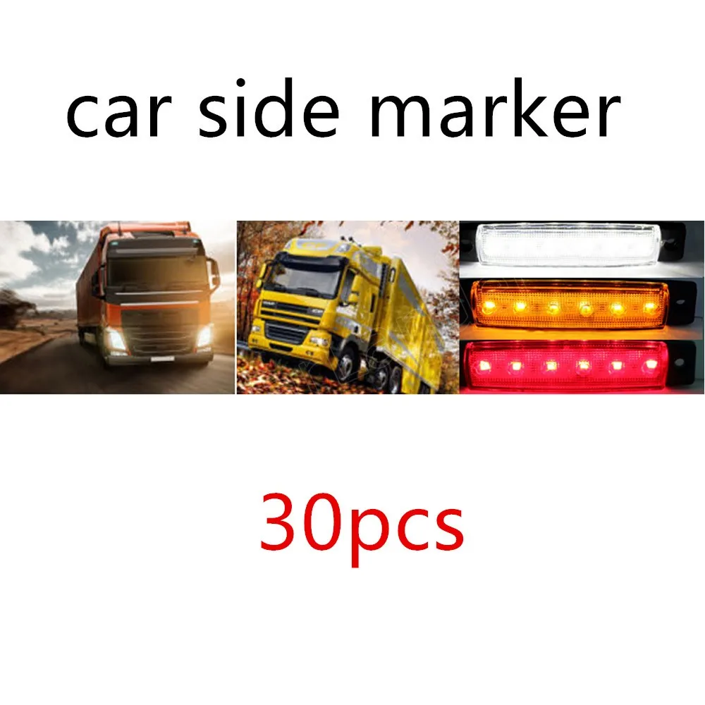 

Новое поступление, горячая Распродажа, 30 шт., 12 В, 24 В, в наличии, Светодиодный Маркер, светильник-мигалка для автомобилей, грузовиков, прицепо...