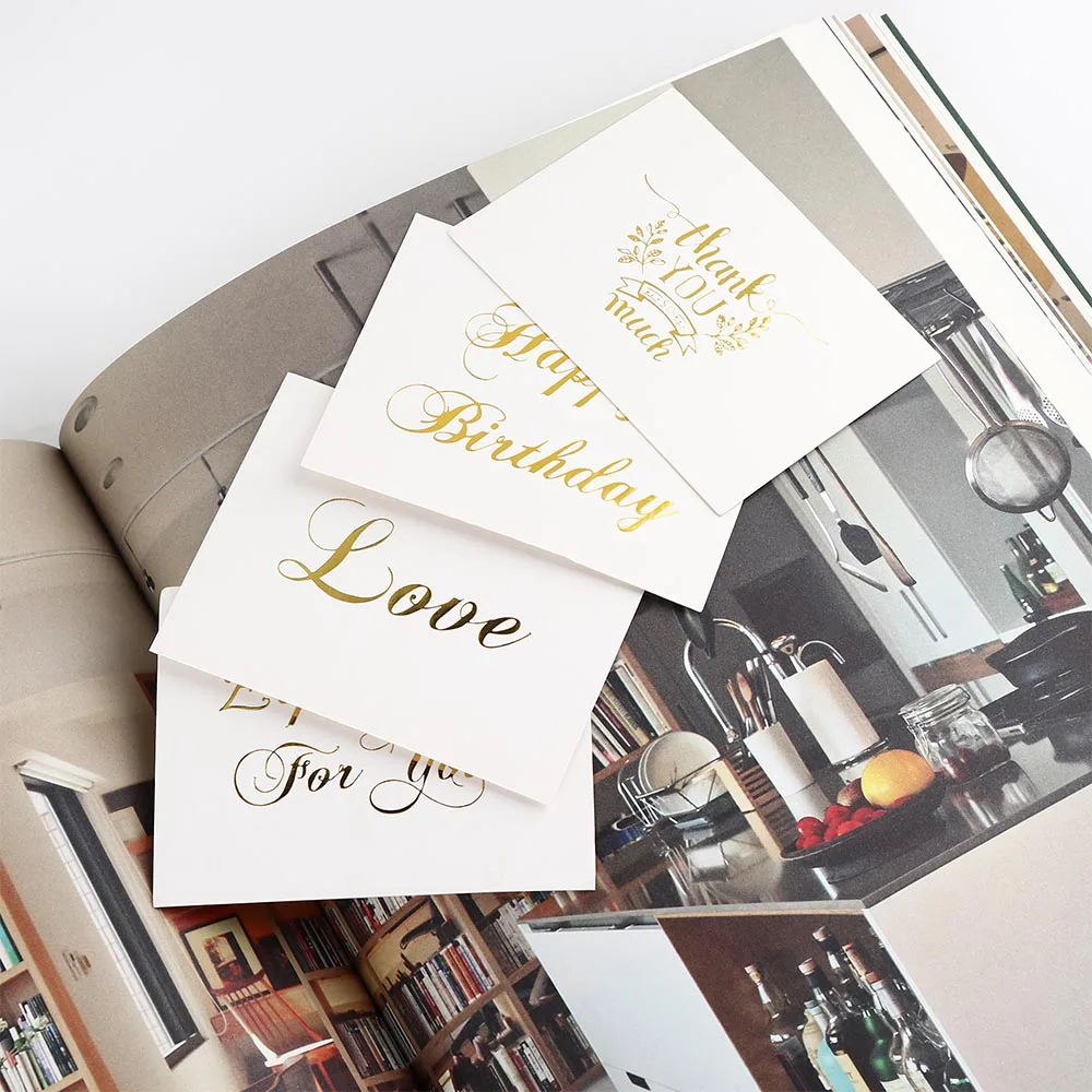 100 шт мини золотые рельефные поздравительные открытки с благодарностью на день