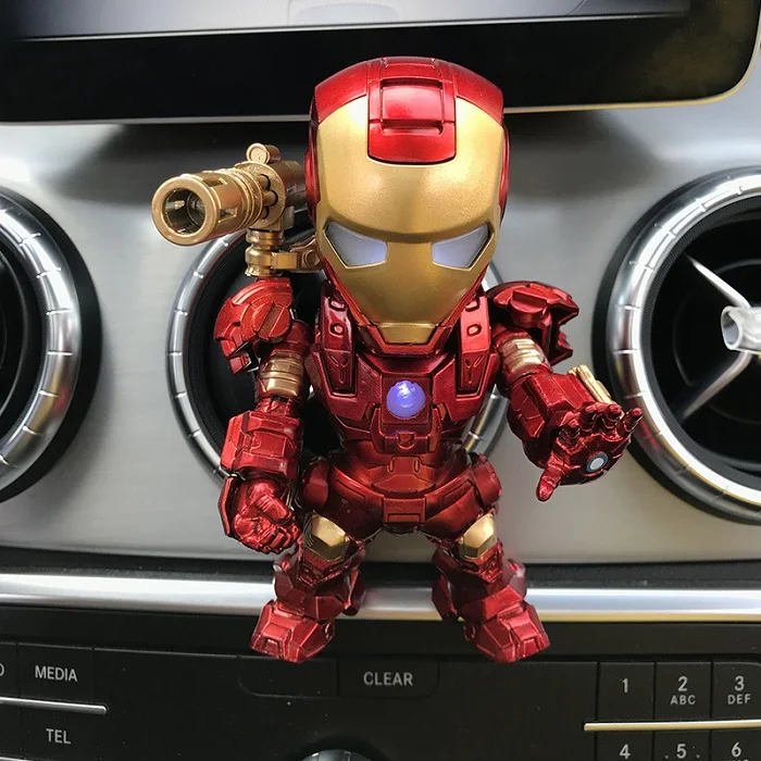 Красный Marvel Мстители освежители воздуха для автомобилей Vent клип Железный человек автомобиль ароматерапия эфирные масла диффузор Океан Свежий аромат Человек-паук - Название цвета: Красный