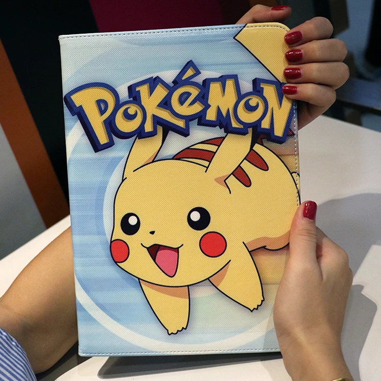 Protective For Apple New iPad 9.7 2017 2018 Case Leather Air 1/2 5/6 Pro Cover 3D Cartoon Pocket Monsters | Аксессуары для