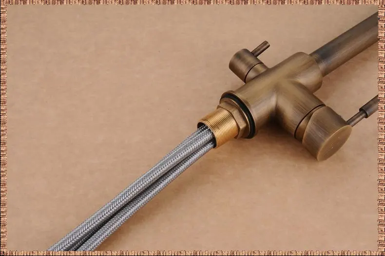 Free Shipping Retail Promotion Antique Brass Kitchen Sink Faucet Water Purification Filter Swivel Spout Mixer taps HJ-0175F bath |