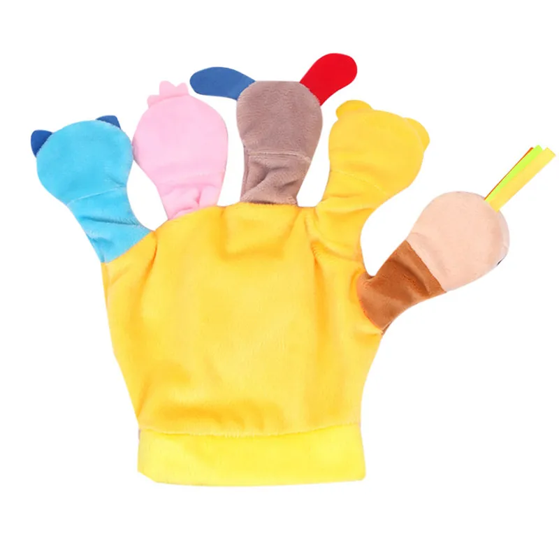 

Glove Cartoon Animal Finger Plush Toys On Fingers Biological Children Baby Doll Kids Educational Hand Puppets Toy 40
