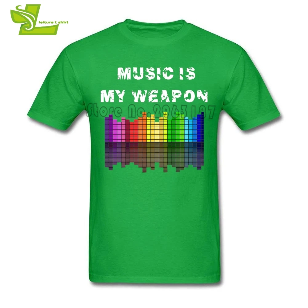Мужская футболка с надписью Music Is My Weapon Новое поступление модная летняя принтом