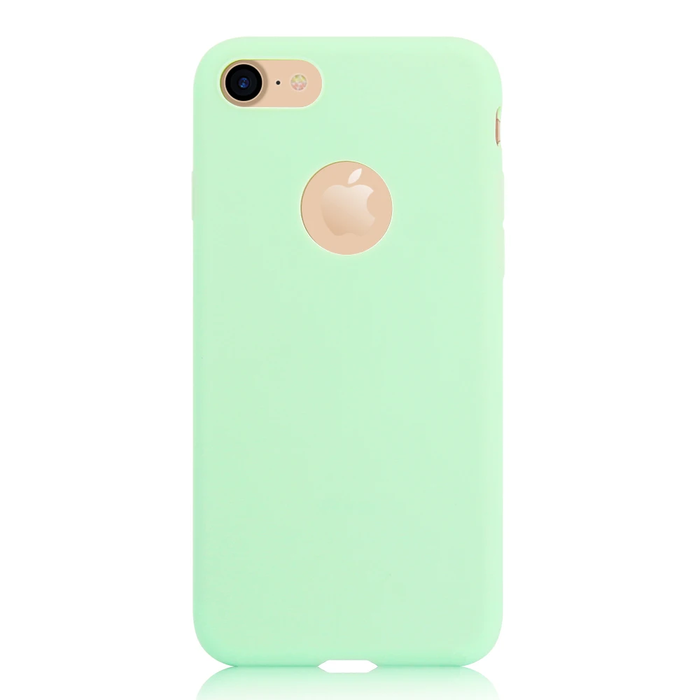 8 шт./лот, однотонный матовый чехол для iPhone 6S 7 8+ 5S, мягкий силиконовый чехол карамельного цвета для iPhone 11 XR XS Max, гелевая накладка на заднюю панель
