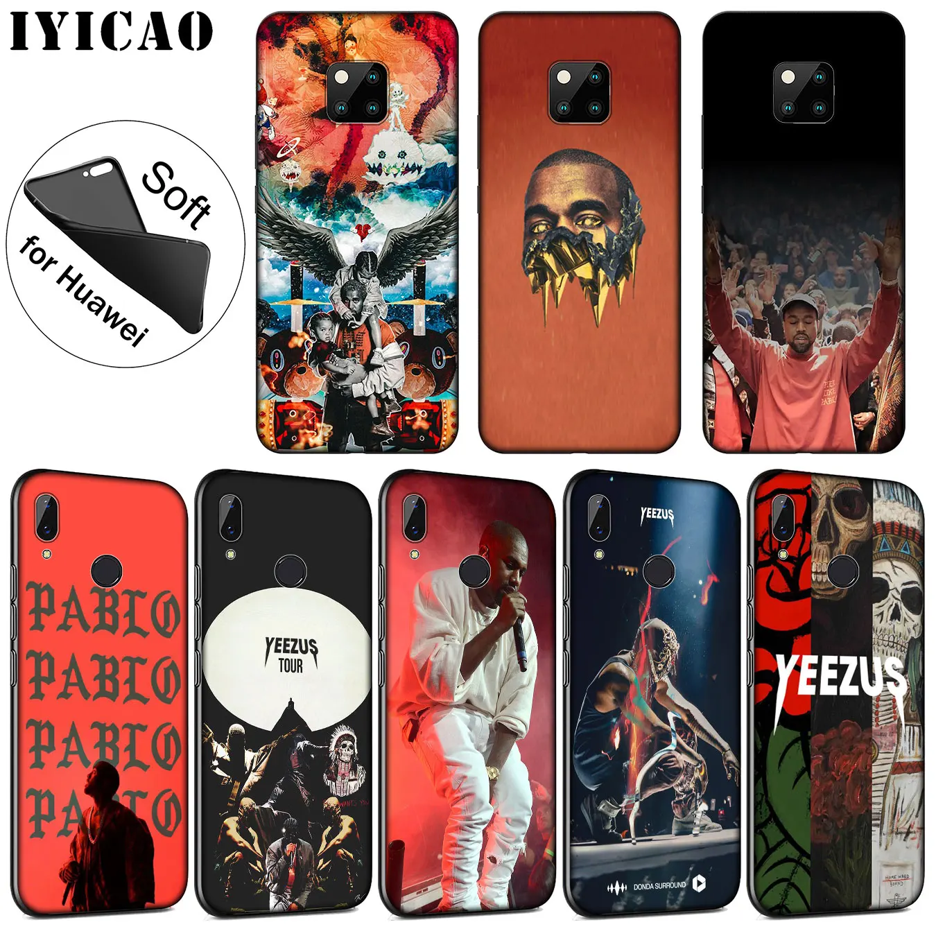 IYICAO Kanye West Yeezus Мягкий силиконовый чехол для телефона Huawei Mate 30 20 10 Pro Lite Nova 5I 4 3i 3 2i