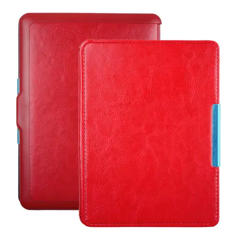 Red Чехол-книжка из искусственной кожи для Kobo Glo 6 дюймов модель N613 Rakuten электронная книга читалка с магнитной застежкой - Цвет: Red
