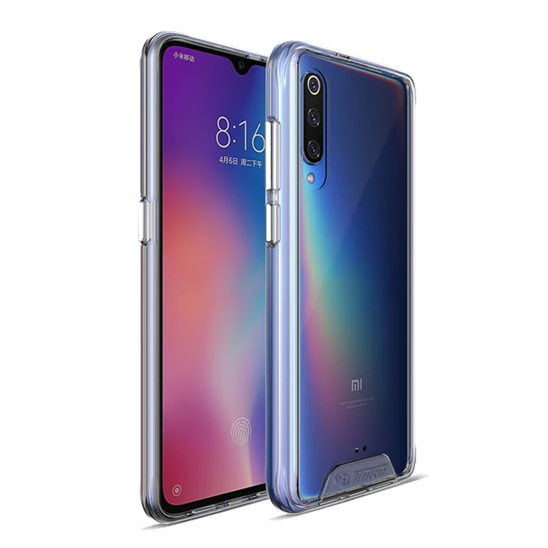 Чехол для Xiaomi Mi 9 противоударный защитный чехол для телефона TOIKO Хирон прозрачный жесткий PC Мягкий Гибридный Бампер; TPU защитные задние крышки