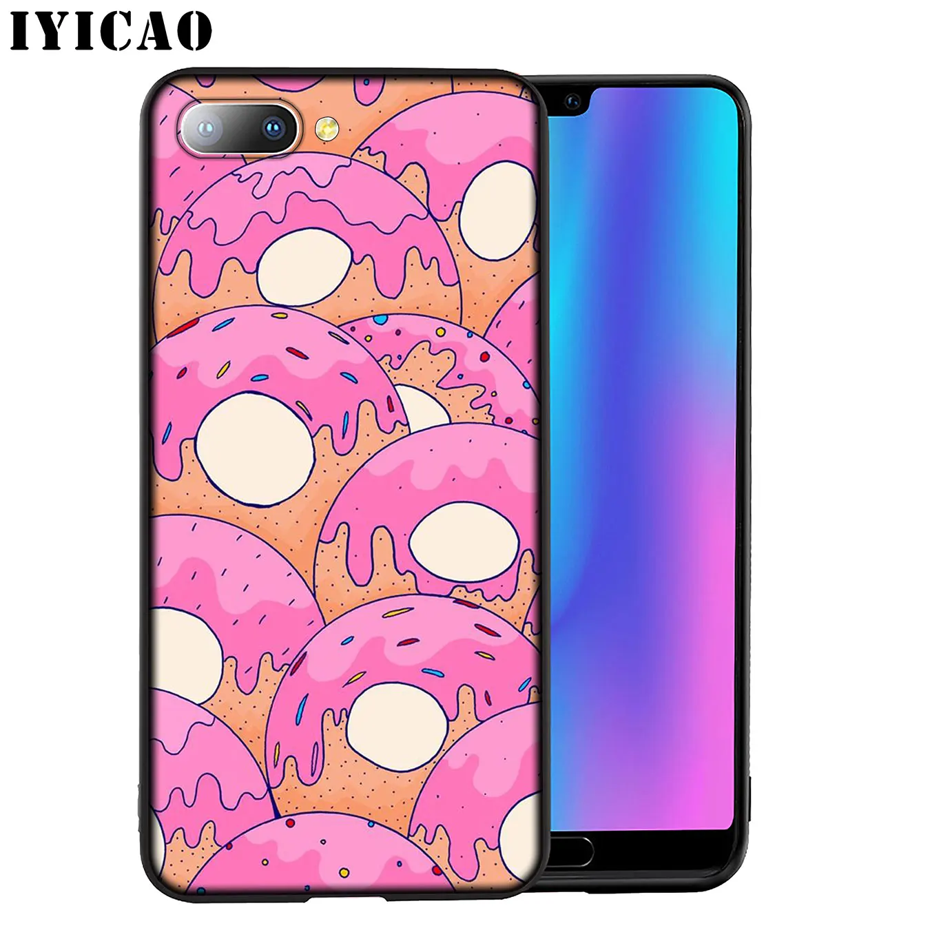 IYICAO cute Donut Soft Silicone Phone Case for Huawei Mate 30 20 10 Pro Nova 5I 5T 5 4 4E 3i 3 2i Lite Smart |