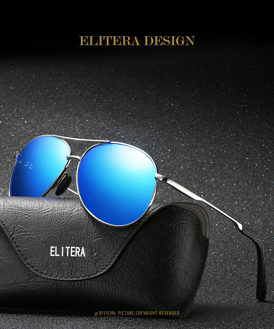 ELITERA брендовые Новые солнцезащитные очки для мужчин дизайнерские Поляризованные Вождения Солнцезащитные очки Пружинистые дужки солнцезащитные очки мужские очки