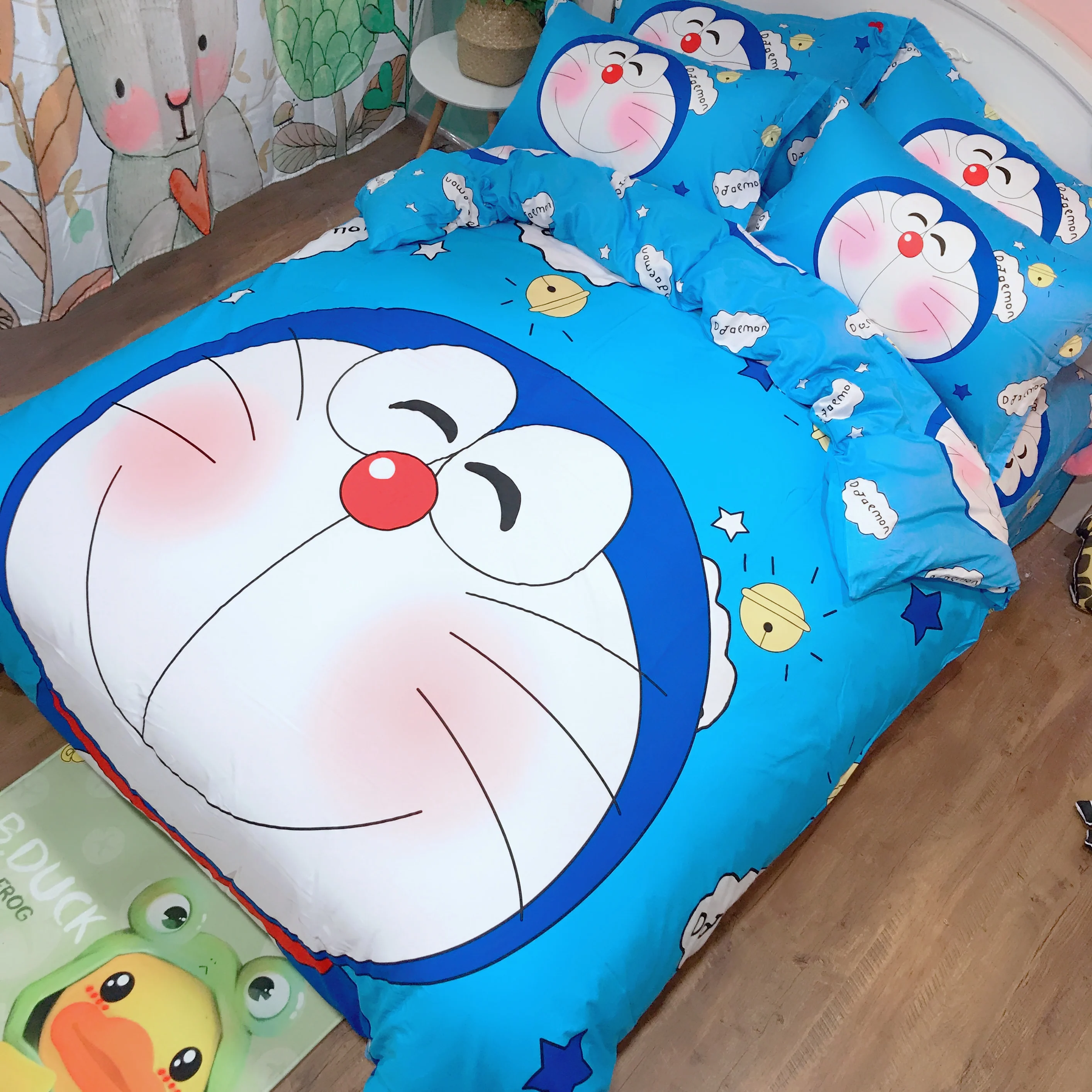 Роскошный комплект постельного белья Doraemon детское чистое хлопковое стеганное