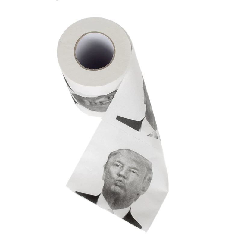 NEW-1Pcs Забавный президент туалетная бумага Дональд шалость шутка Трамп туалетная бумага рулон веселый подарок