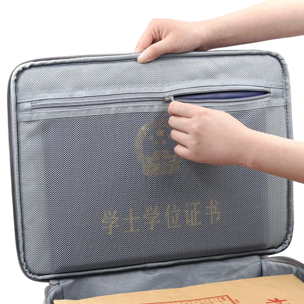 Boona Single& Dual Oxford Waterproof Document Bag Organizer Papers Storage Pouch Credential Bag Diploma Storage File Pocket