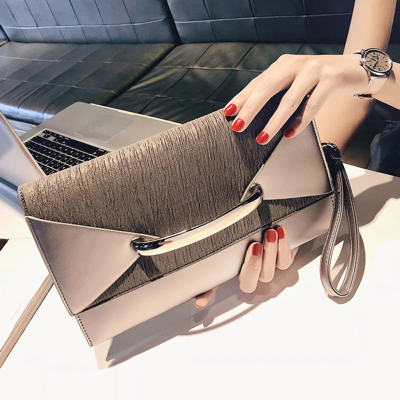 Yonder envelope clutch bag women leather birthday party evening clutch bags for women ladies shoulder clutch bag purse female - Цвет: Gold