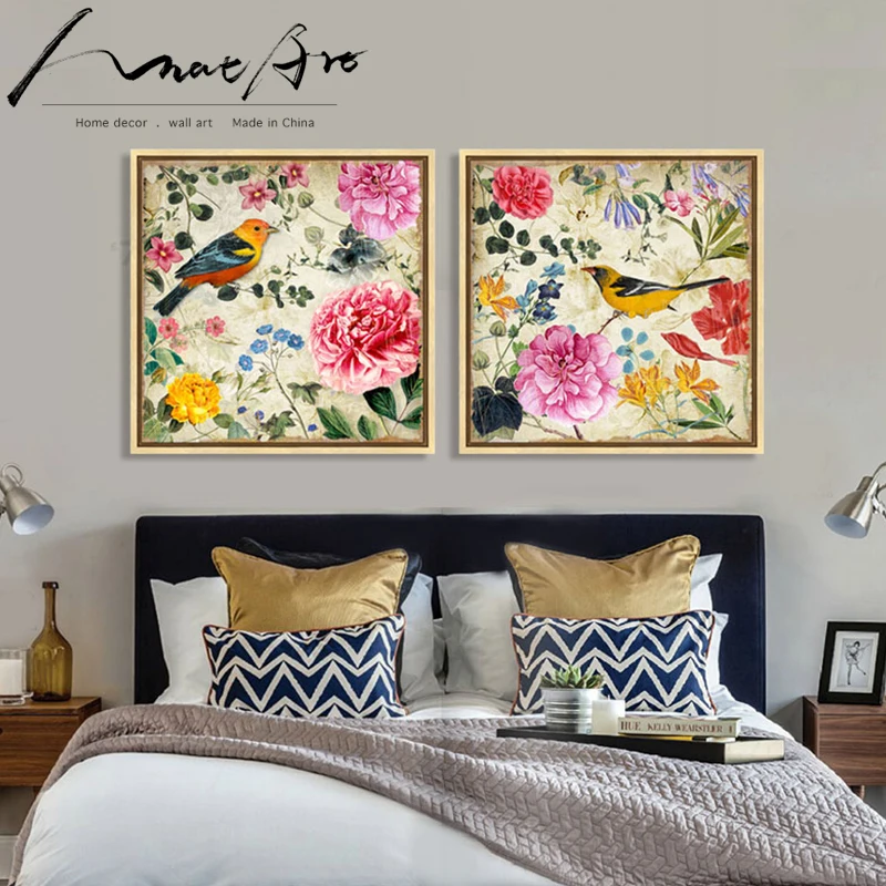 Животные цветы и птицы холст картины плакаты принты для гостиной украшение стола