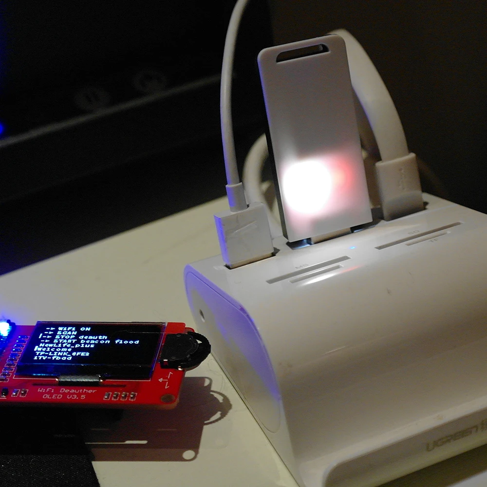 DSTIKE WiFi Deauth detector V2 (предварительно мигание) с чехлом ESP8266 ESP12N USB LED NodeMCU Deauther starter