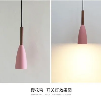 pink Современный светодиодный подвесной светильник для столовой, тройная Подвесная лампа E27, металлическая Подвесная лампа, черный подвесной светильник, кухонная лампа - Цвет корпуса: pink