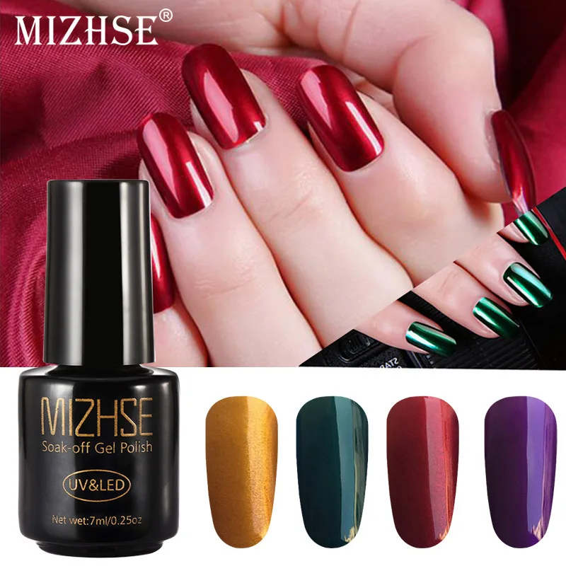 MIZHSE титановый цветной гель 7 мл гель для ногтей Гибридный гвоздь Vernis полуперманентный светодиодный верхний слой формы для ногтей Esmalte Para Unha акриловый гель