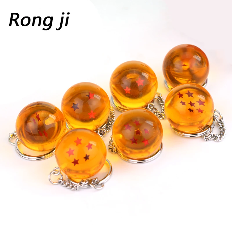 

Popular Japanese Cartoons Series Keyring Jewelry Five-pointed Star Spherical Keychain Pendant Car Gifts Accessories