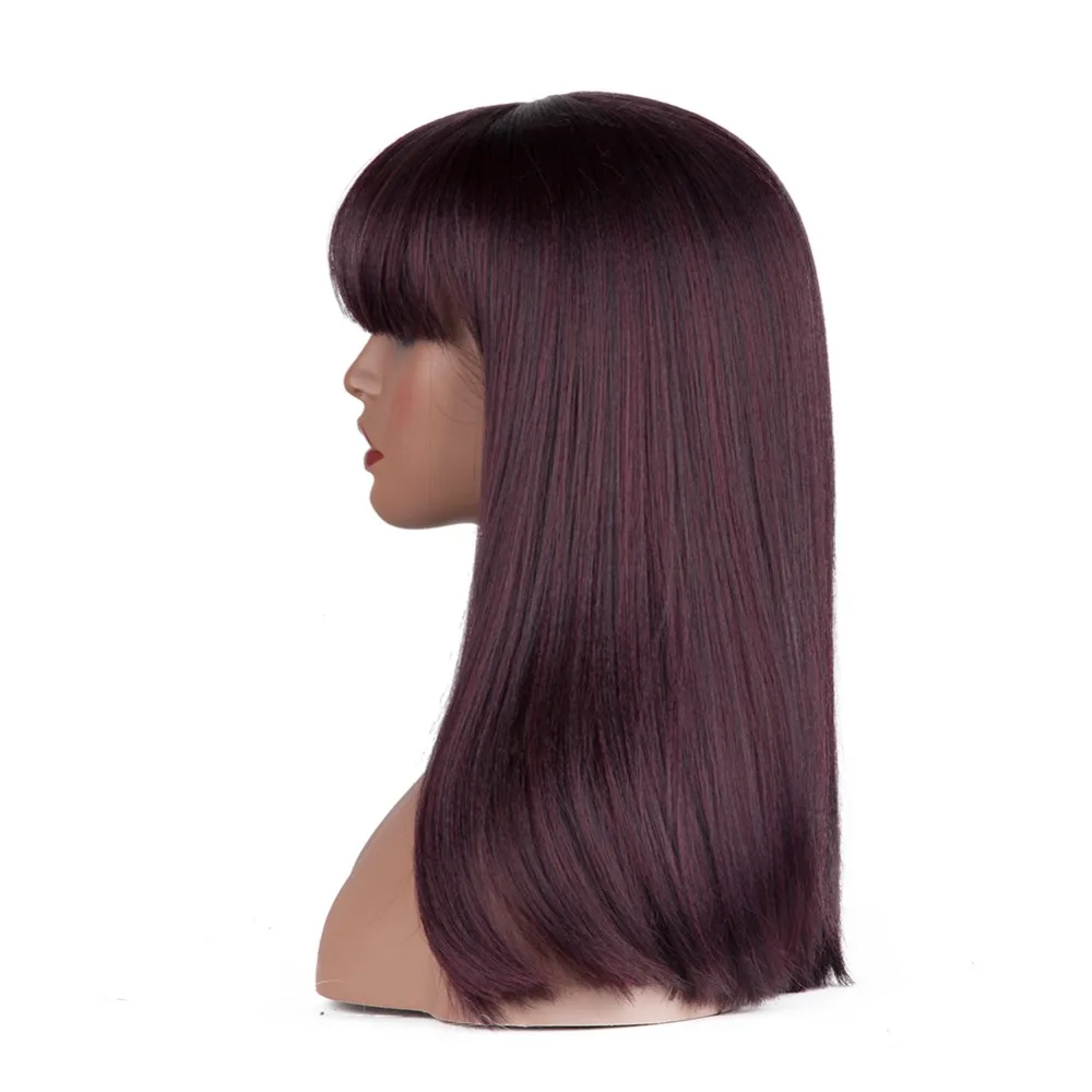 JINGFA Ombre красный Боб Искусственные парики для женщин синтетические Короткие