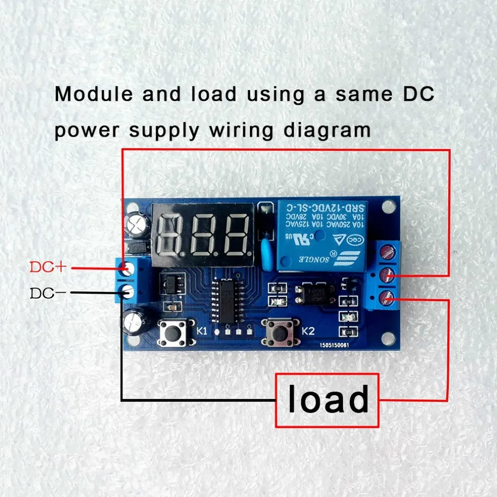 DC 12V цифровой дисплей цикл запуска времени задержки релейный модуль платы