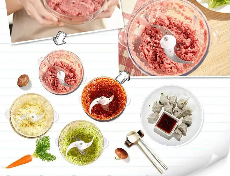 Многофункциональная бытовая электрическая мясорубка из нержавеющей стали, овощерезка, колбаса, мясорубка, кухонный прибор