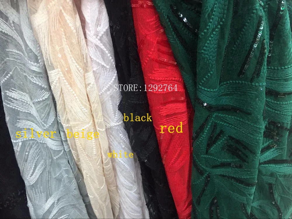 African sequins tulle lace Hot new for teal Color guipure african sequence cord fabric Nigerian wedding dresses TS5761 | Дом и сад