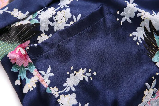 Женское кимоно из вискозы темно синего цвета свадебное платье подружки невесты