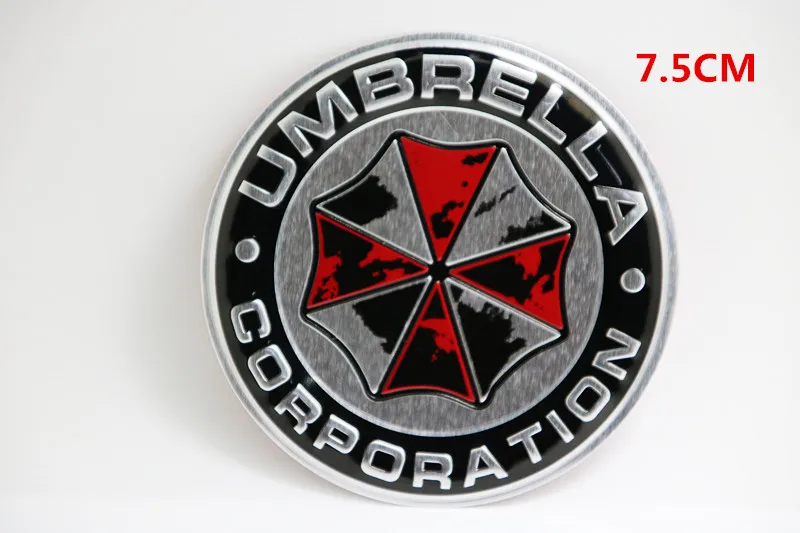 SUKO 3D Resident Evil Umbrella Corporation Стикеры Алюминий Сплав Надписи эмблемы для украшения