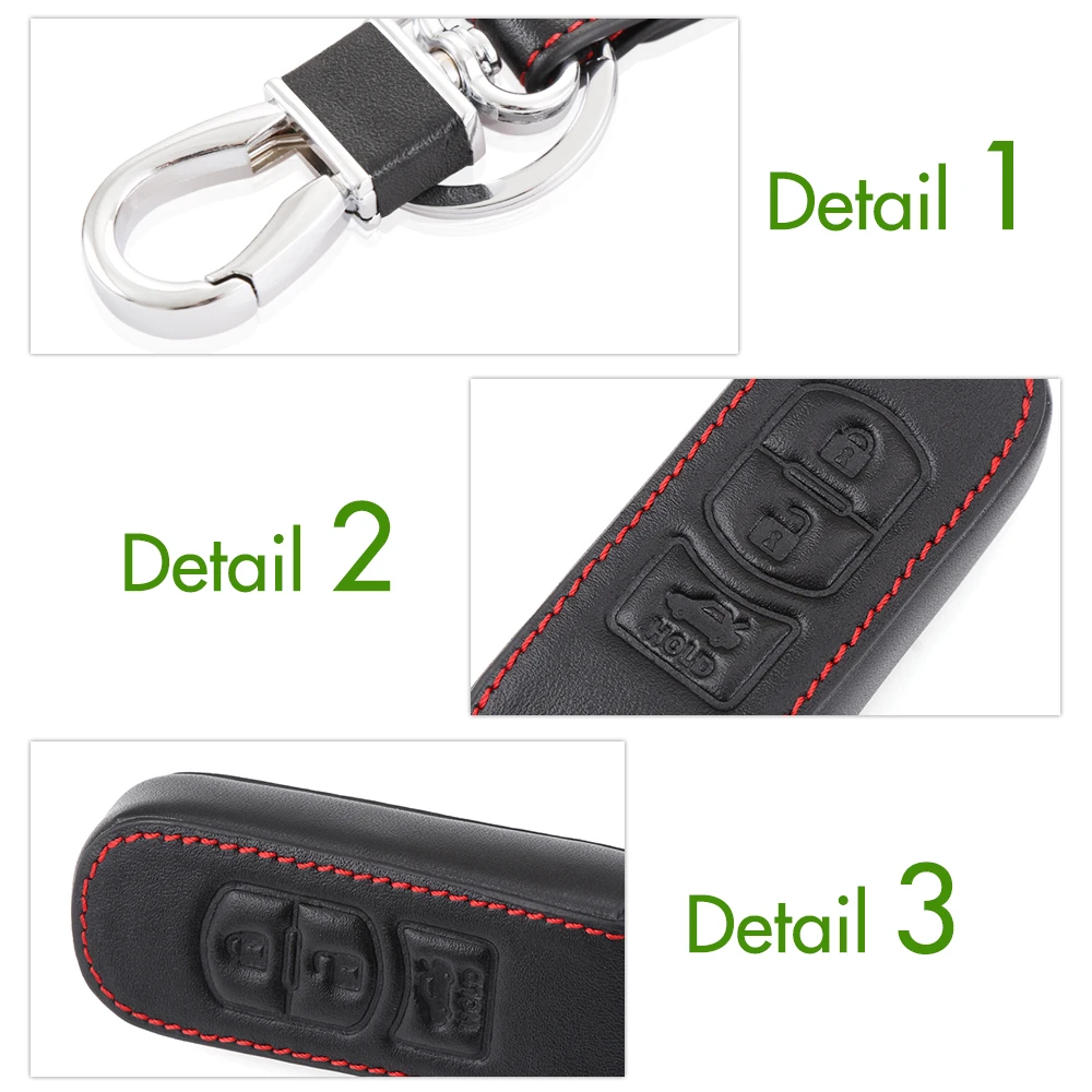 Кожаный Автомобильный чехол для ключа с дистанционным управлением подходит Mazda