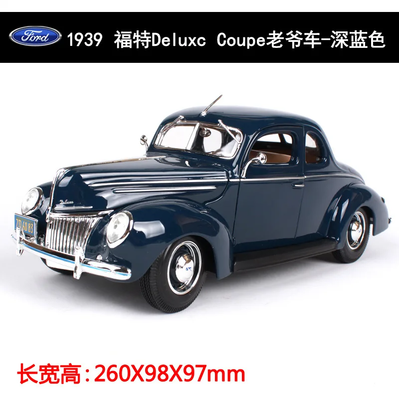 1939blue Коллекционные литые 1:24 Coche модели спортивных автомобилей из сплава статические Роскошные игрушки для детей mkd3 1/18 ford 1950/Mustang - Цвет: 1939blue