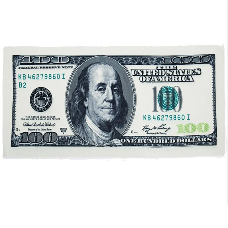 2019One Hundred Dollar США банкнот декоративное пляжное полотенце с принтом банное для