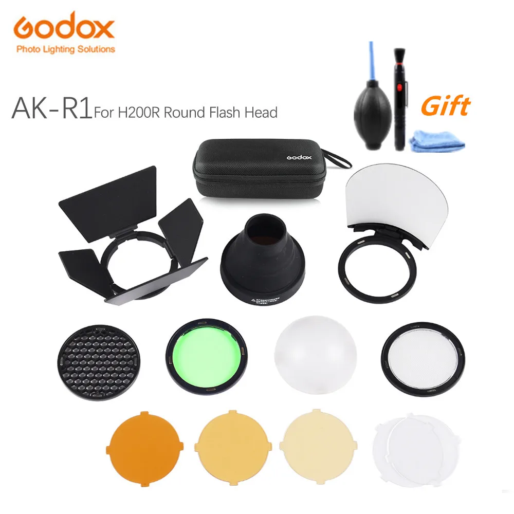Godox AK R1 Карманный светильник для вспышки аксессуары H200R круглая головка AD200