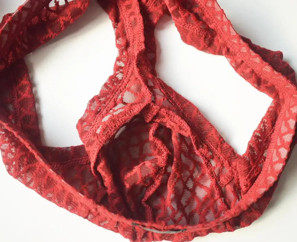 Мужские трусы брифы из прозрачной сетчатой ткани черные прозрачные бикини с