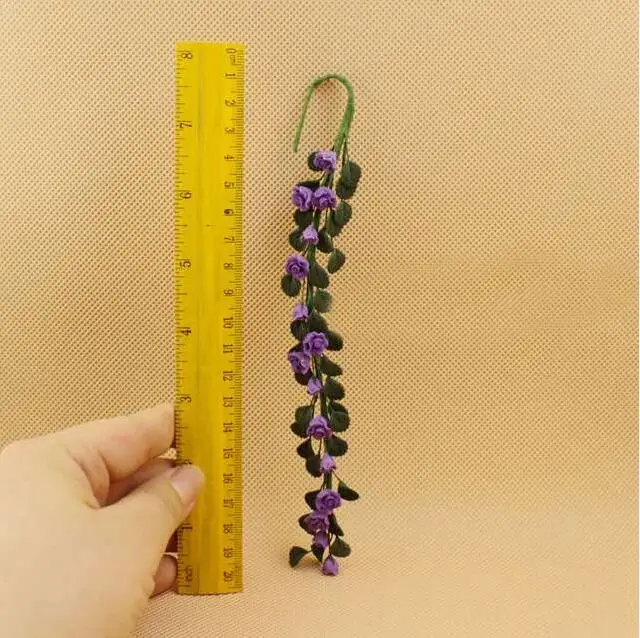 D A01-X466 детская игрушка 1:12 кукольный домик Мини Миниатюрный rement кукла аксессуары цветок розовая нить 1 шт - Цвет: D