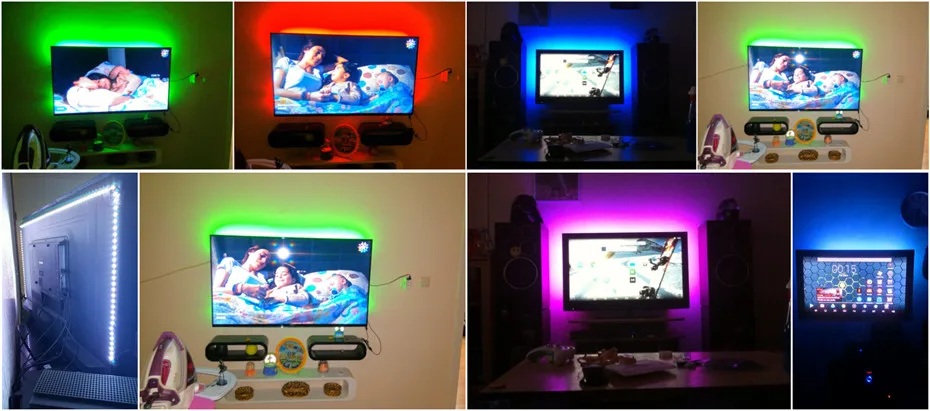 BEIYUN 5050 RGB Светодиодные ленты Водонепроницаемый DC 5V USB СВЕТОДИОДНЫЙ светильник гибкий смещения светильник ing Подсветка с пультом дистанционного управления для ТВ фон