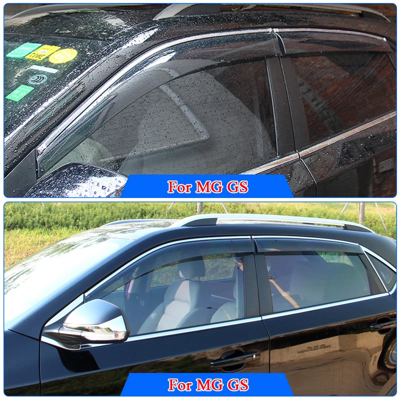 QCBXYYXH Car Styling Awnings Shelters Window Visors rain eyebrow Rain Shield Cover Sticker For MG GS 2015-2018 | Автомобили и
