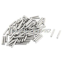 100 pcs stainless steel 2mm x 13mm dowel pins fasten elements silver tone
