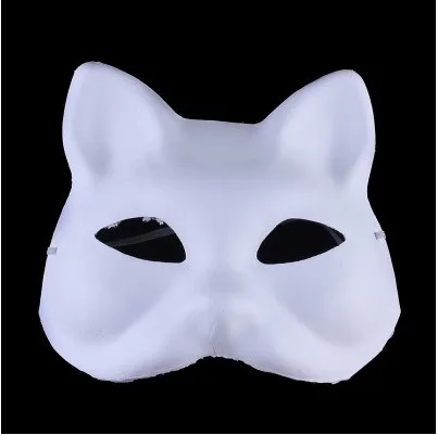 10 шт. маски для маскарада без рисунка|party mask|paper pulpmask white |
