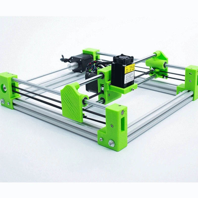 Лазерный гравировальный станок в разобранном виде зеленый цвет 500 МВт 1500 2500 мвт