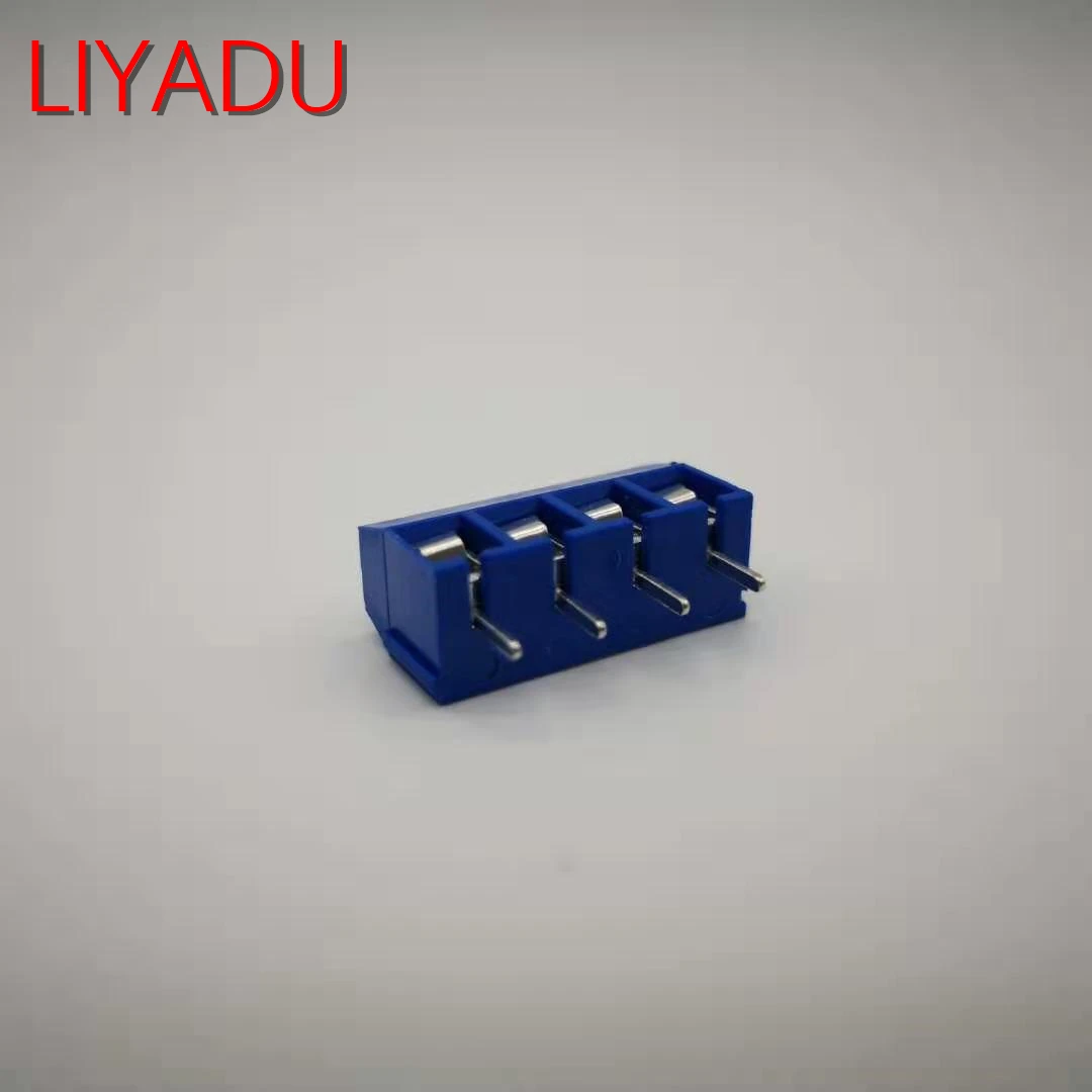 10 шт./лот KF301-4P Сращивание, винт типа PCB расстояние 5,0 соединительные клеммы, терминал синий/зеленый KF301