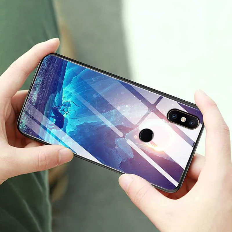 Стеклянный чехол для Xiao mi Red mi S2 6A 7A Note 5 6 7 K20 Pro Plus mi A3 8 Lite 9 9T для iPhone 6 6s 7 8 Plus 11 Pro X XR XS Max