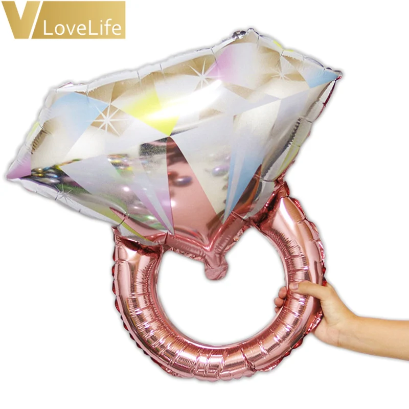 1 шт. большое кольцо из фольги с бриллиантами для свадьбы банкета события Дня