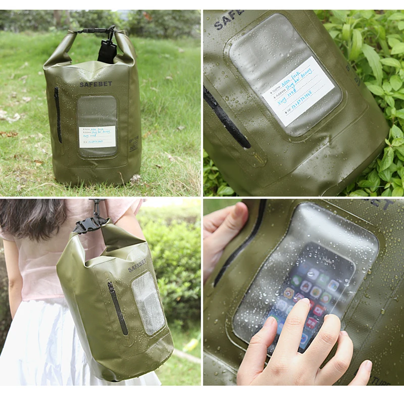 15L River Trekking Bags Outdoor Sport Beach Camping Waterproof Dry Bag Pivot window Swimming Storage Water Resistant Bag