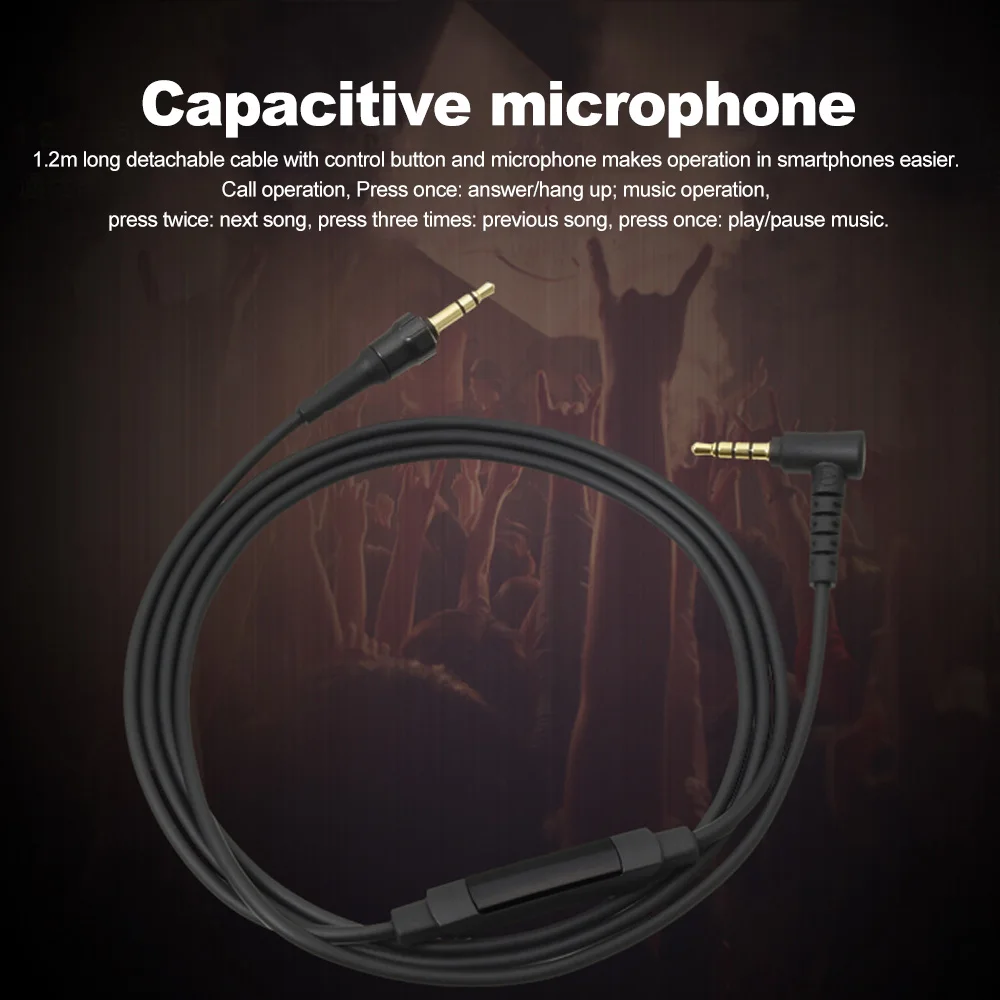 Audio-Technica ATH-WS1100iS Portable HiFi Headsets Solid Bass Over-ear Headphones 3.5mm Wired Earphones with Mic Hi-Res