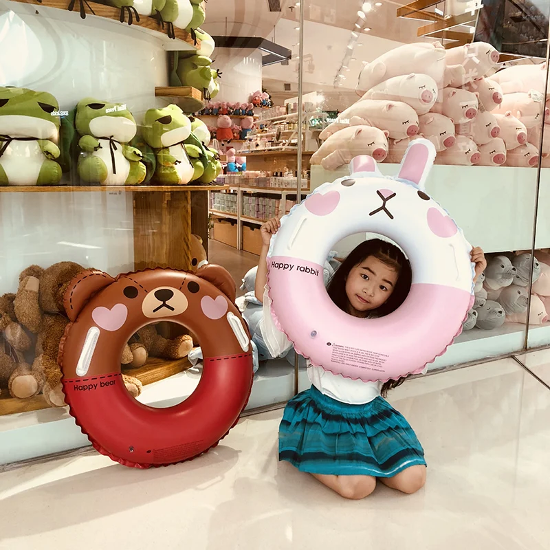 Детский плавательный круг кольцо Забавный коричневый Медведь Кролик Кони