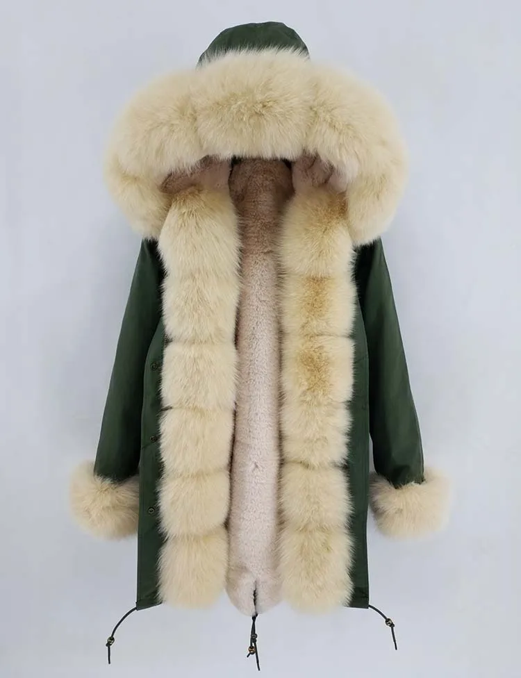 OFTBUY, зимняя куртка, Женское пальто с натуральным мехом, длинная парка, верхняя одежда, парки, натуральный Лисий мех, воротник, капюшон, толстая, теплая, уличная одежда, новинка