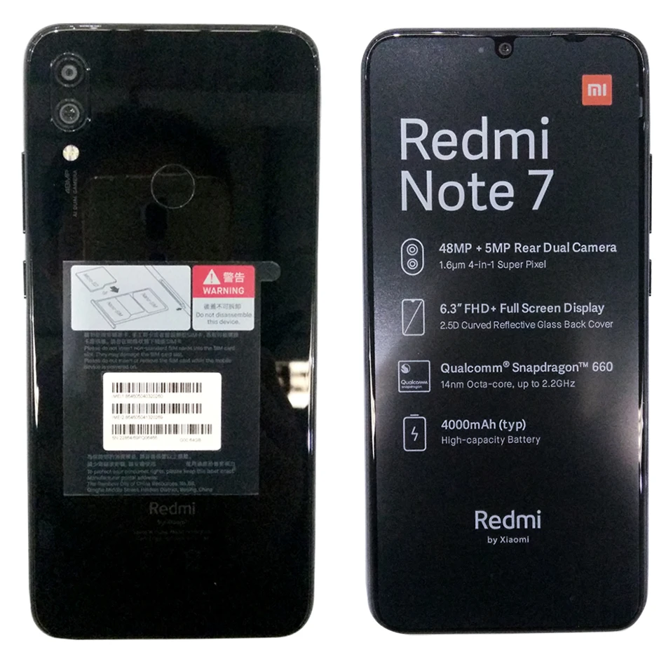 Глобальная версия Xiaomi Redmi Note 7 3 ГБ 32 Гб сяоми редми нот 7 cмартфон Snapdragon 660 4000 мАч QC 4,0 6," 48MP+ 5MP камера мобильный телефон