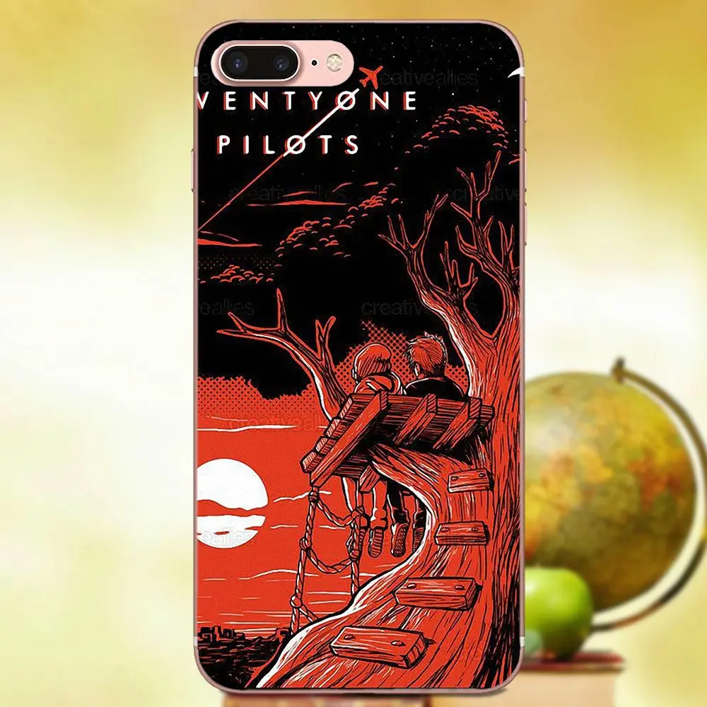 Чехол из ТПУ с постером Twenty One Pilots для Apple iPhone 4 4S 5 5C 5S SE 6 6S 7 8 Plus X XS Max