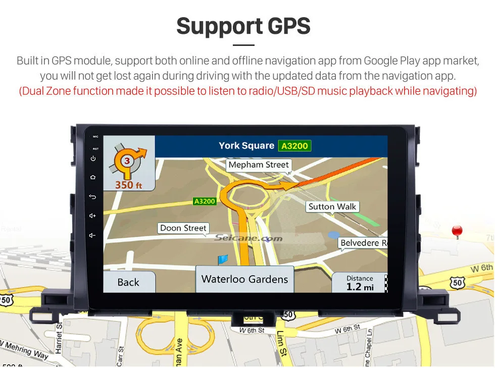 Seicane Android 8,1 10,1 дюймов, автомобильный, мультимедийный плеер радио для Toyota Highlander gps навигационный головное устройство четырехъядерный Wifi